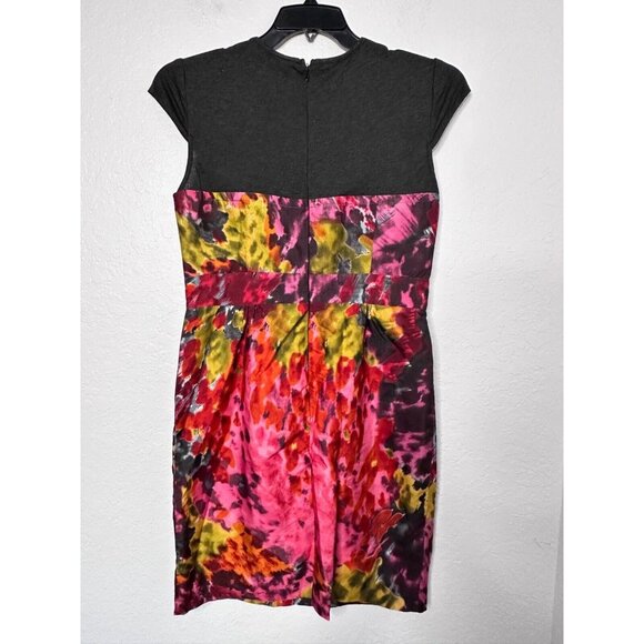 Trina Turk L.A Women's Mock Strapless Watercolor Dress Size 8 Wool / Silk USA - Picture 6 of 9